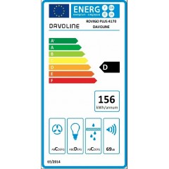 Davoline Rovigo Plus Απορροφητήρας Νησίδα 40cm Μαύρος Black Davoline Rovigo Plus Απορροφητήρας Νησίδα 40cm Μαύρος Black